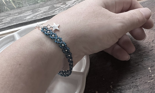 LAST ONE Matte blue bracelet (limited old stock beads)