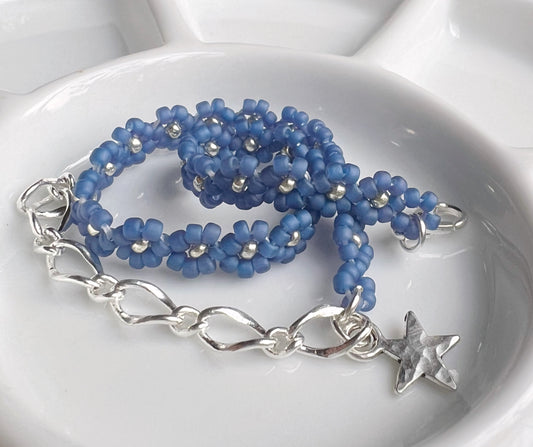 Frosted blue bracelet