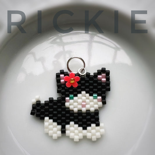 Rickie tuxedo kitty cat necklace