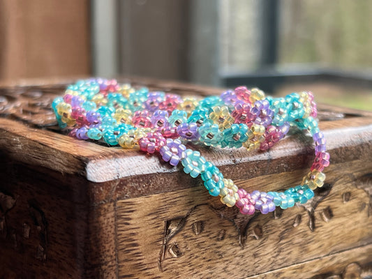 Wildflower garden flower chain necklace