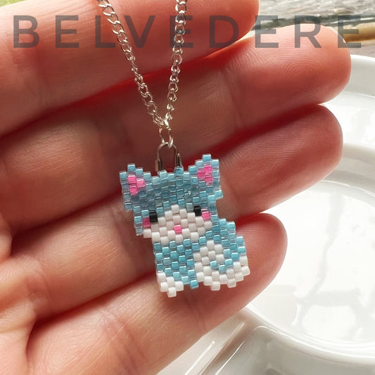 Belvedere kitty pendant on 18” necklace