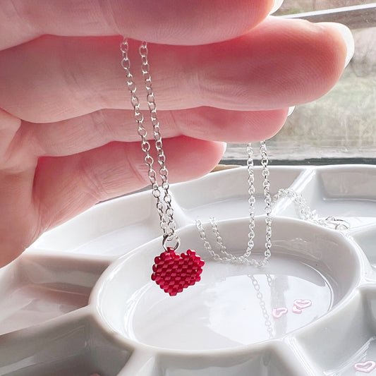 Heart pendant on 18” silver plated chain