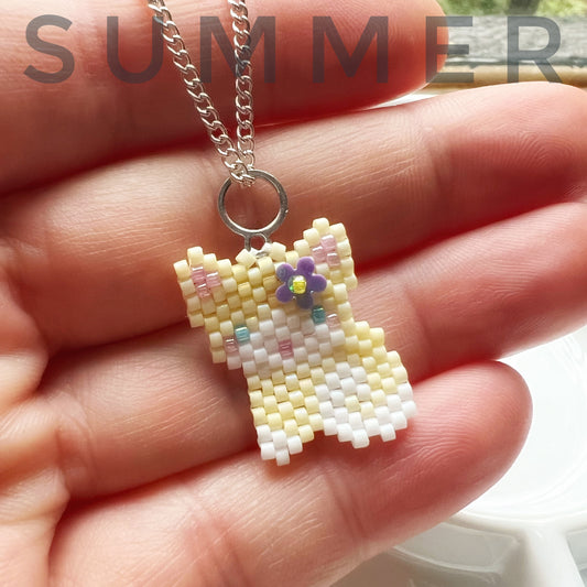 Summer kitty cat necklace