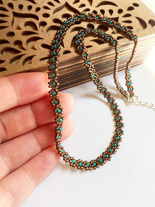 Woodland Tropic flower chain necklace