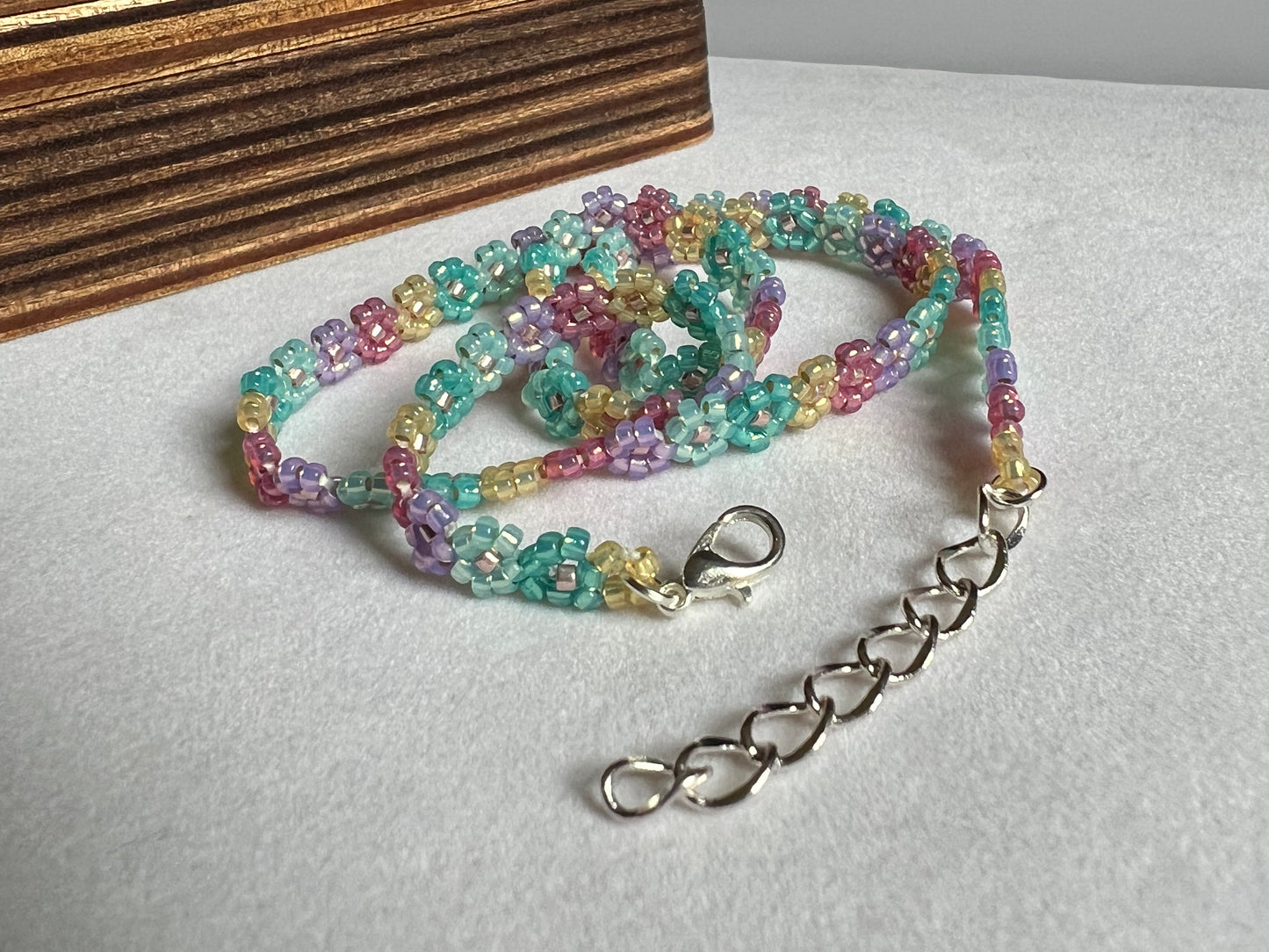 Wildflower garden flower chain necklace