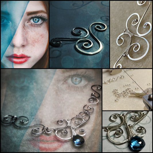 Storyteller jewelry: London Blue Filigree