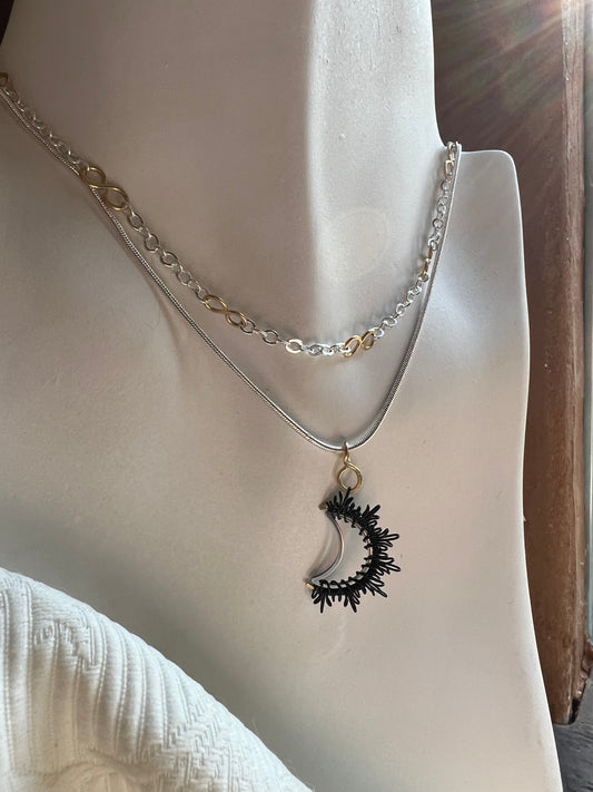 Dark Crescent Necklace. The Celestial Collection.