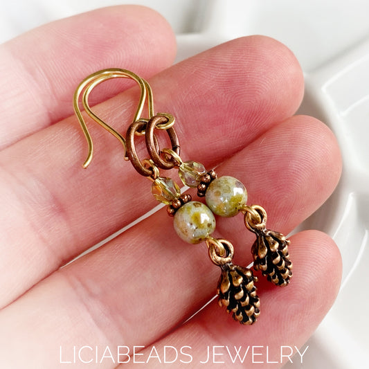 Pinecone earrings