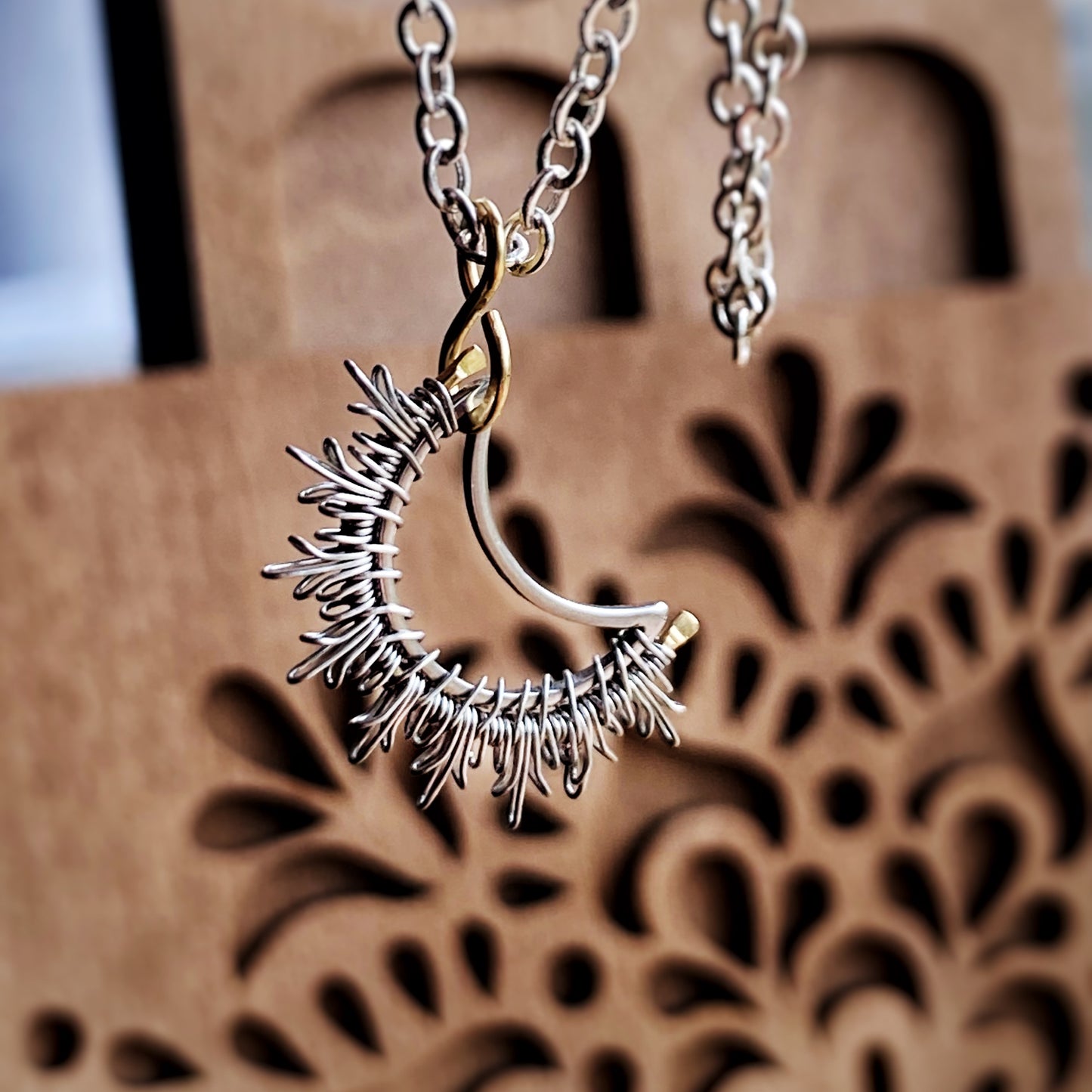 Crescent Necklace.  The Celestial Collection.