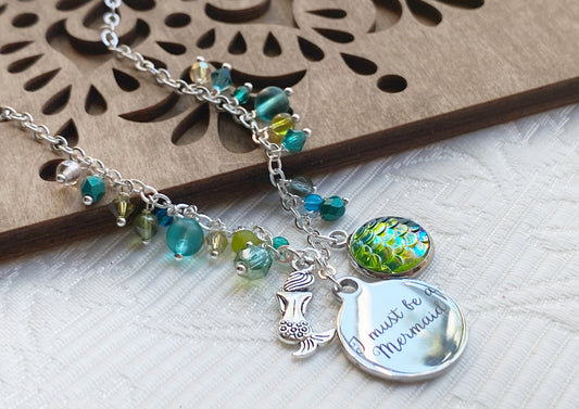 I must be a Mermaid charm necklace (new)