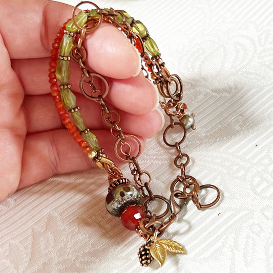 Rich Autumn Gemstone Bracelet