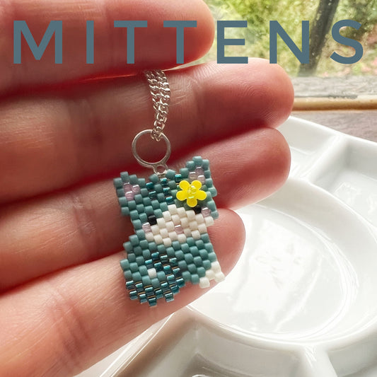 Mittens kitty cat necklace