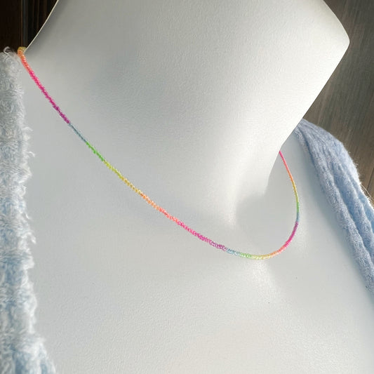 Florescent single strand necklace (mini bead size)