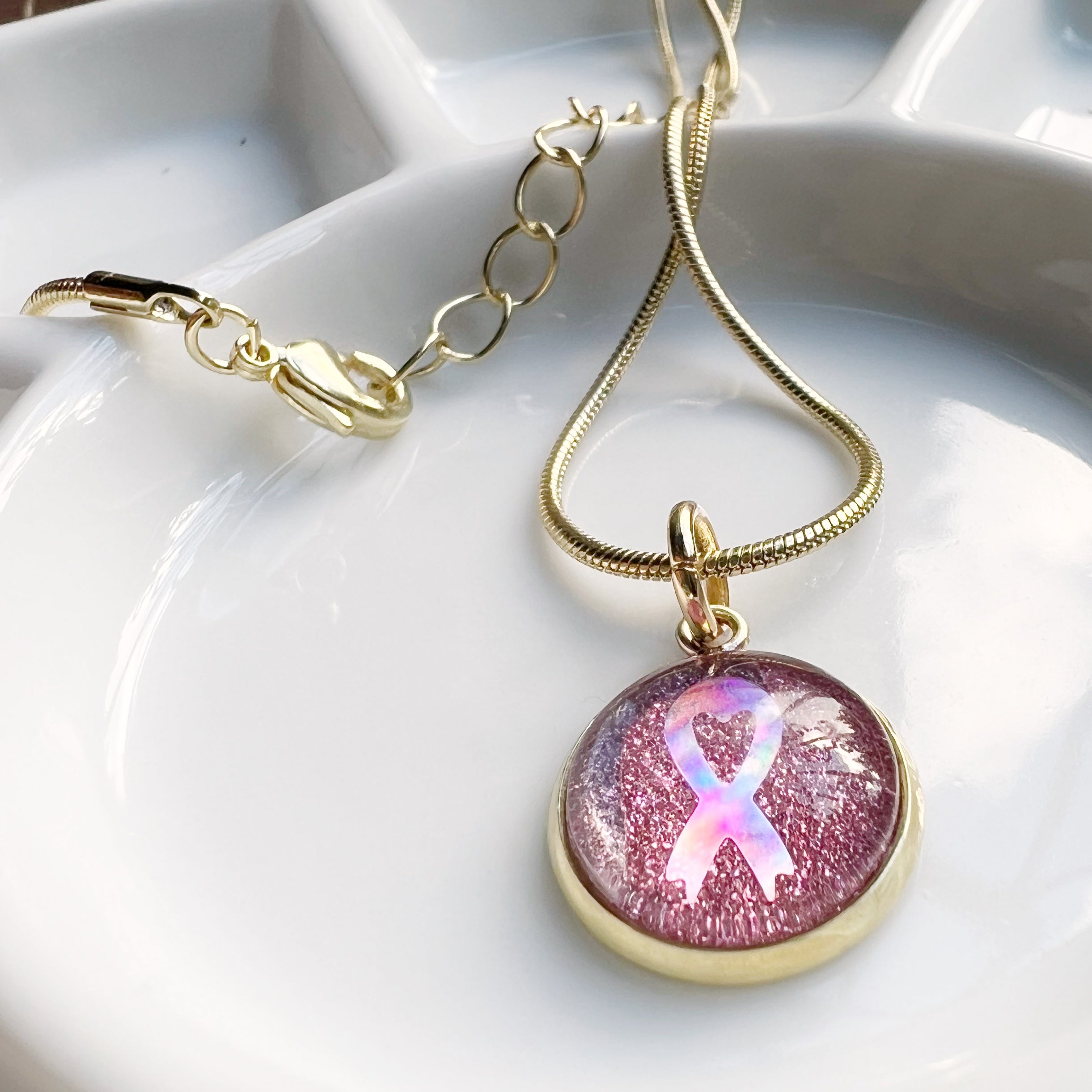 Breast cancer Survivor necklace gift – Reflection of Memories