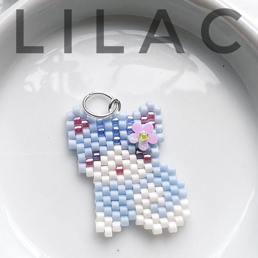 Lilac kitty cat necklace