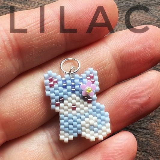 Lilac kitty cat necklace