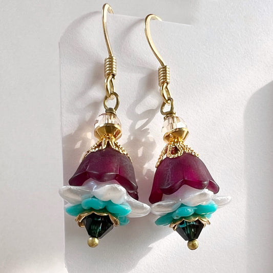 Clearance lavender rain flower earrings
