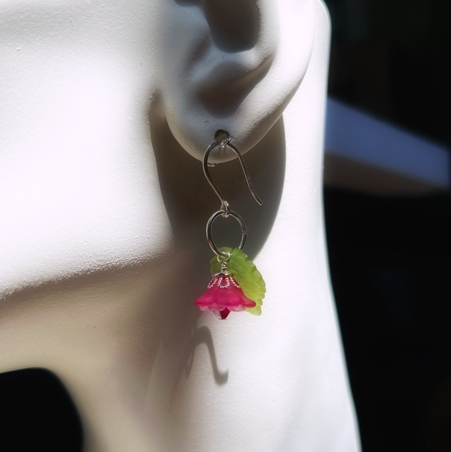 Clearance flower earrings (pink blossom)