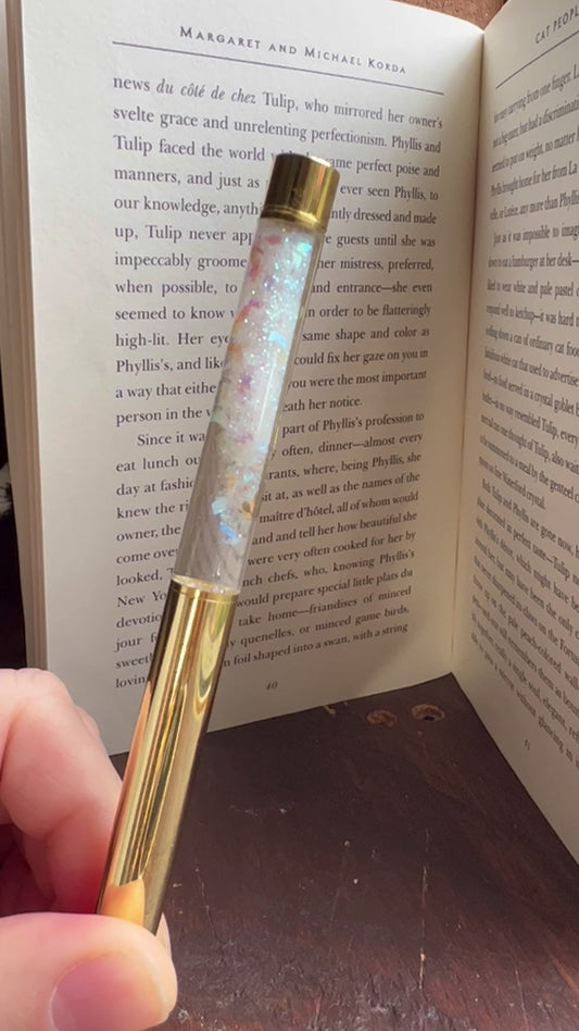 Glitter filled pen