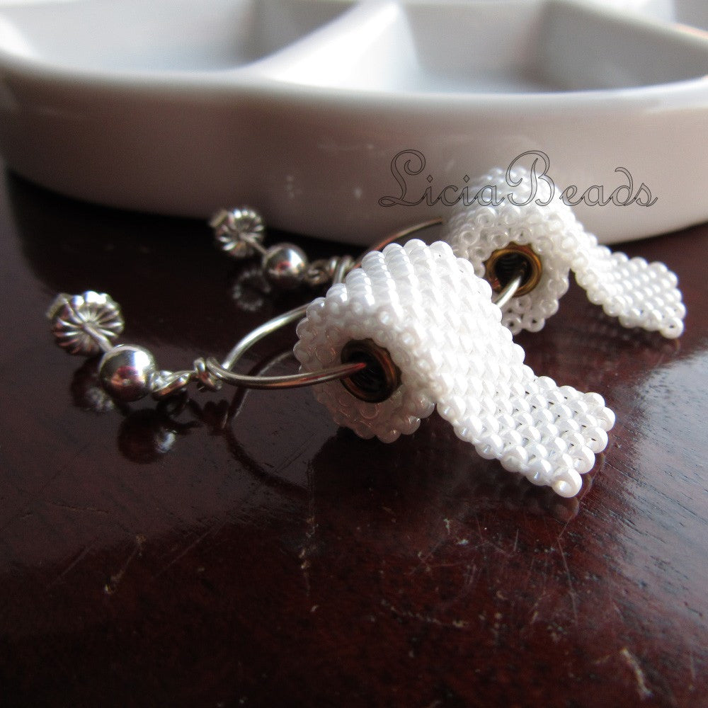 Toilet paper earrings on sterling silver or gold posts LiciaYoung Studios