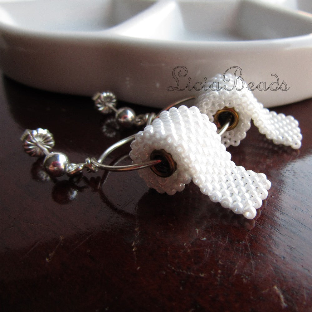 Toilet paper earrings on sterling silver or gold posts