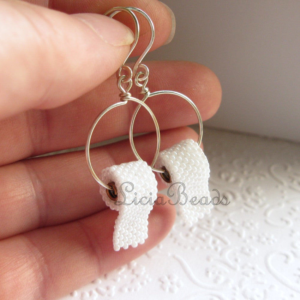 Beaded toilet paper earrings cheap