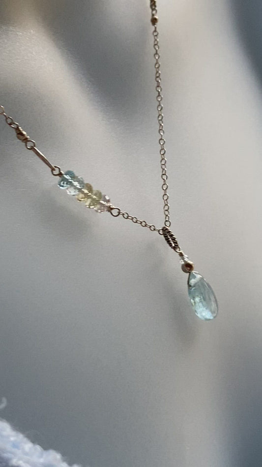 Aquamarine collector necklace