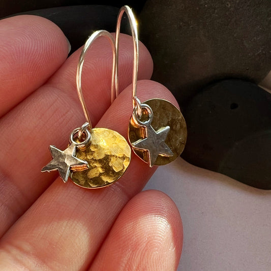 Sunlit Star Earrings.  The Celestial Collection.