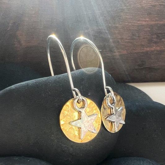 Sunlit Star Earrings.  The Celestial Collection.