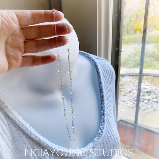 Peridot and Topaz collector necklace