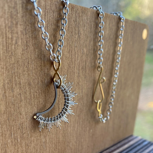 Crescent Necklace.  The Celestial Collection.