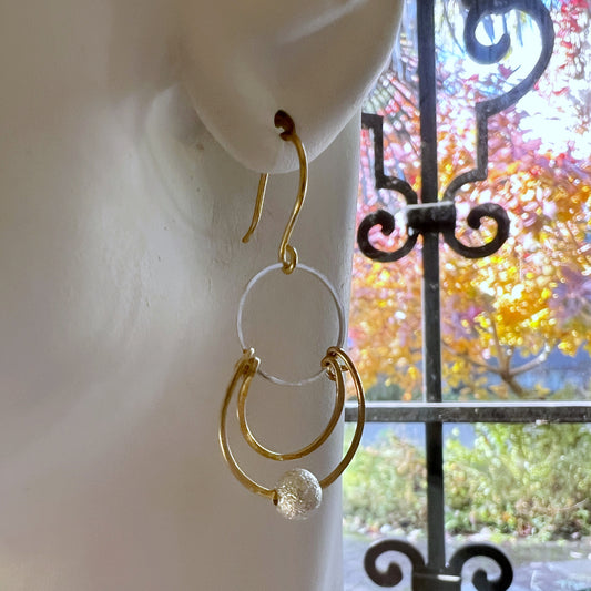 Rings of Saturn Earrings.  The Celestial Collection.