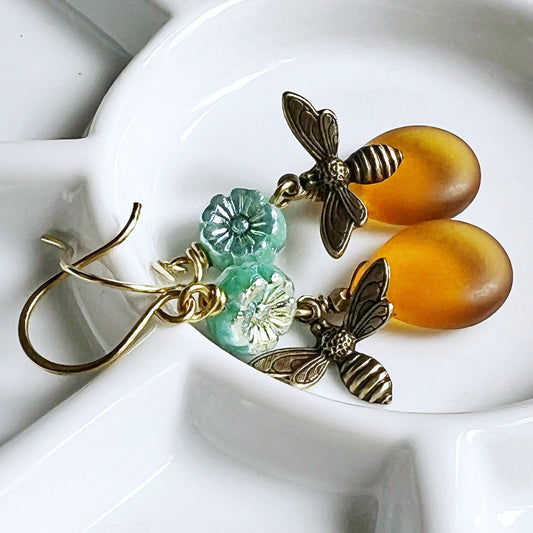 Honeybead - Sweet as Honey Earrings